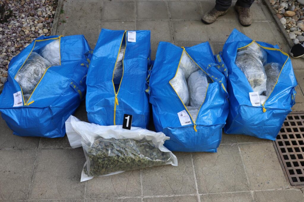 Zadržené drogy v Kyjově,